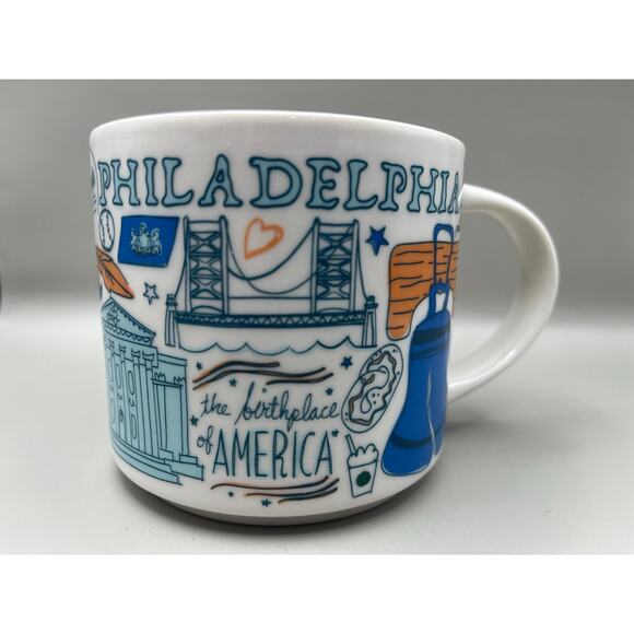 Starbucks PHILADELPHIA Been There Series, Across the Globe Collection, 14 Oz Mug - Picture 1 of 4